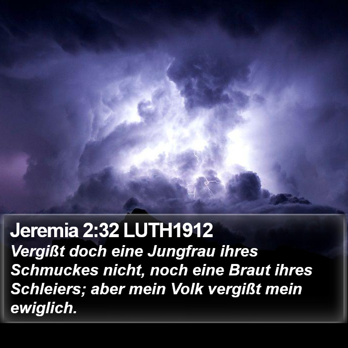 Jeremia 2:32 LUTH1912 Bible Study