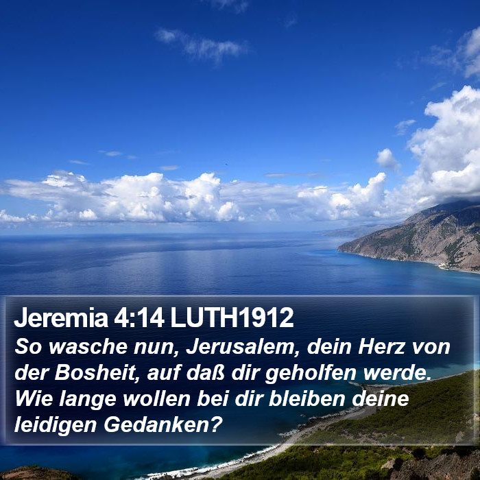 Jeremia 4:14 LUTH1912 Bible Study