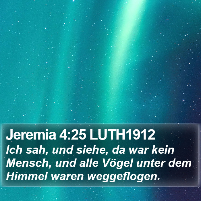 Jeremia 4:25 LUTH1912 Bible Study