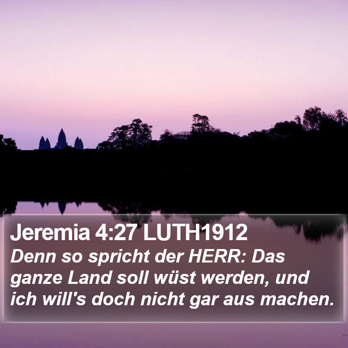 Jeremia 4:27 LUTH1912 Bible Study
