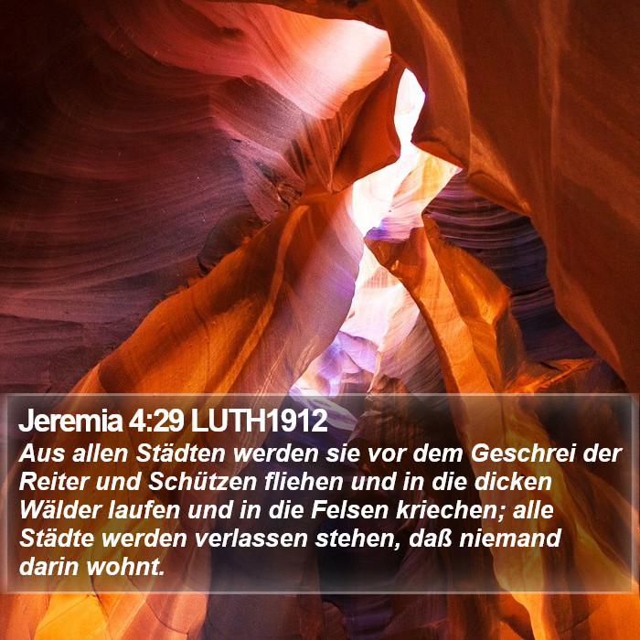 Jeremia 4:29 LUTH1912 Bible Study