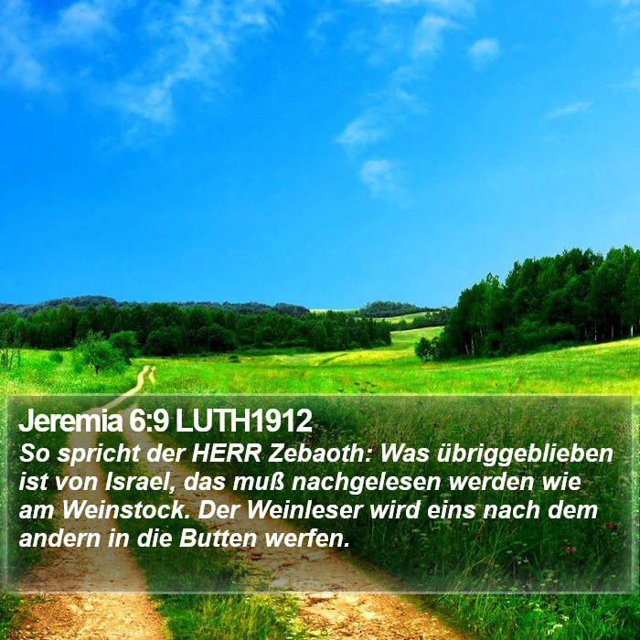Jeremia 6:9 LUTH1912 Bible Study