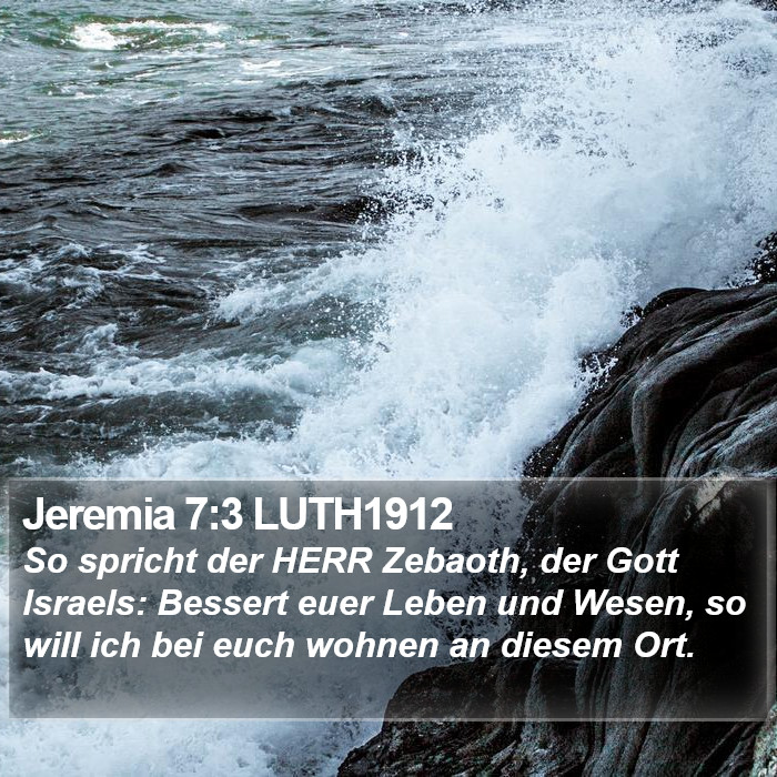 Jeremia 7:3 LUTH1912 Bible Study