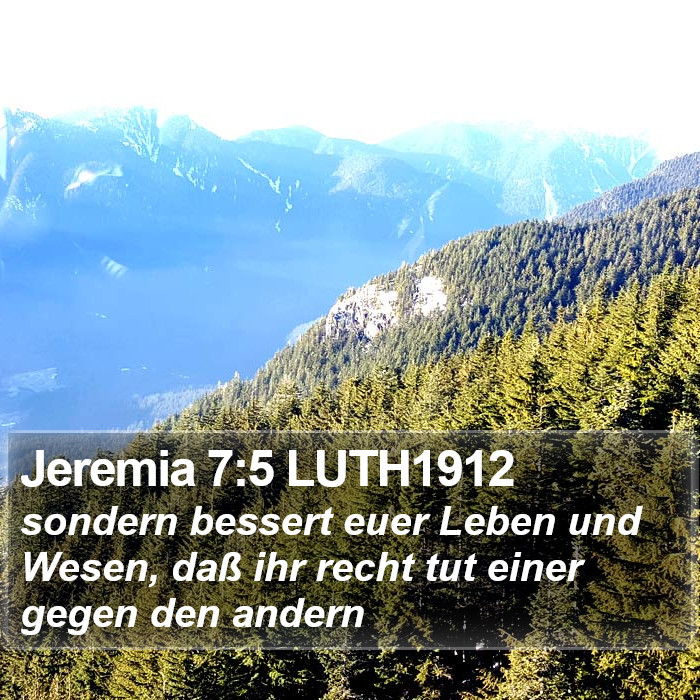 Jeremia 7:5 LUTH1912 Bible Study