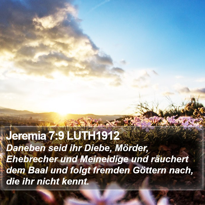 Jeremia 7:9 LUTH1912 Bible Study