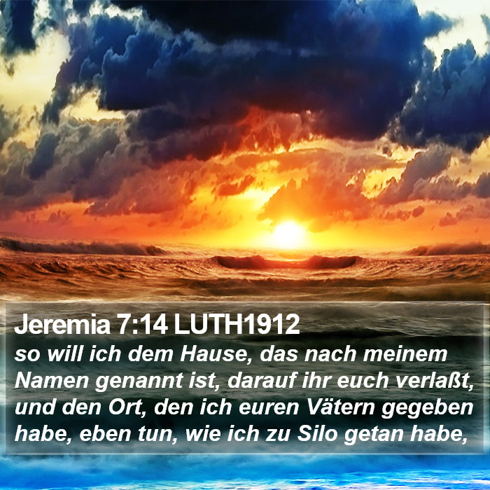 Jeremia 7:14 LUTH1912 Bible Study