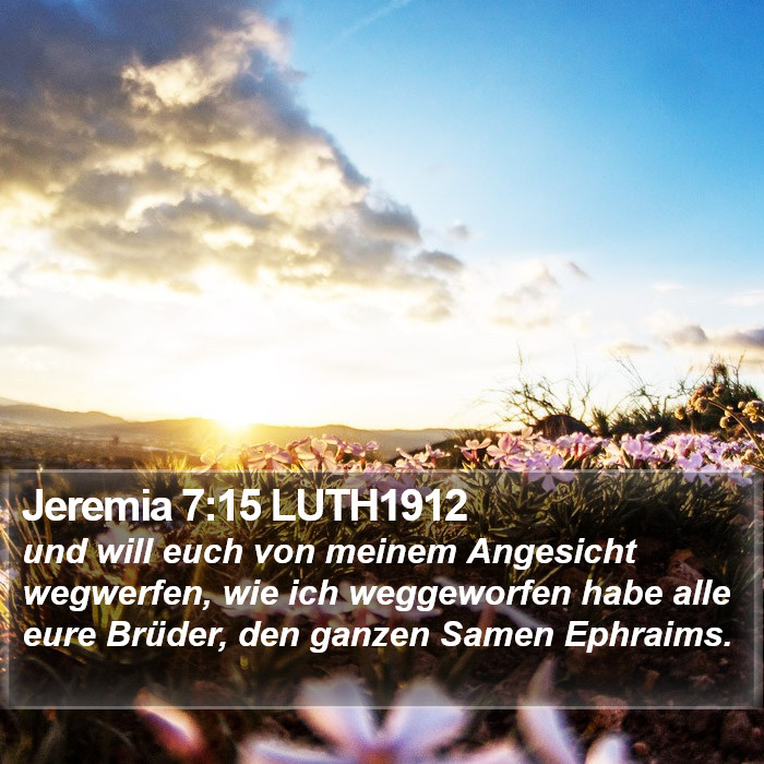 Jeremia 7:15 LUTH1912 Bible Study