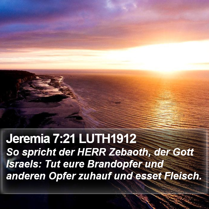 Jeremia 7:21 LUTH1912 Bible Study