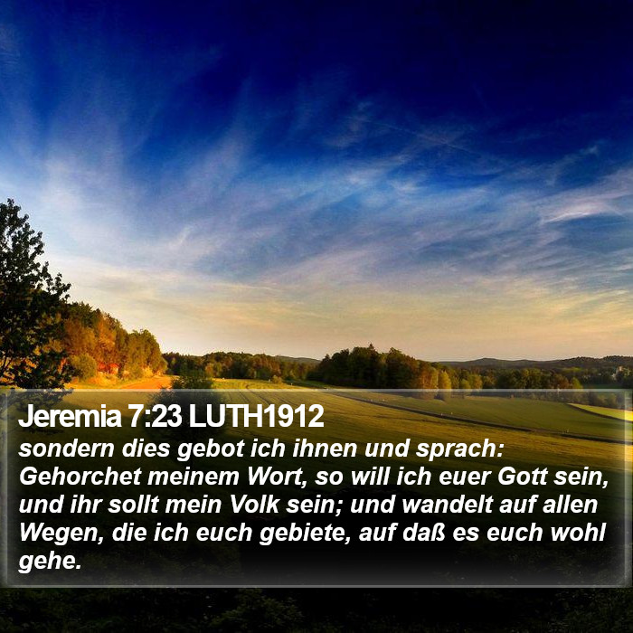 Jeremia 7:23 LUTH1912 Bible Study