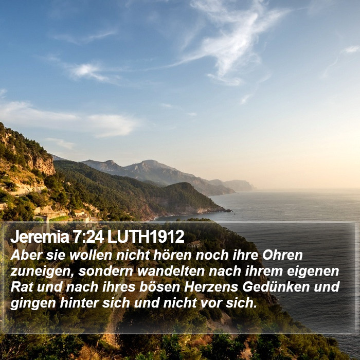 Jeremia 7:24 LUTH1912 Bible Study