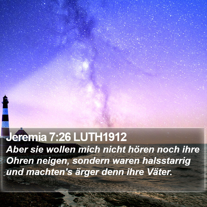 Jeremia 7:26 LUTH1912 Bible Study