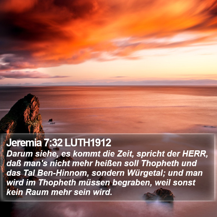 Jeremia 7:32 LUTH1912 Bible Study