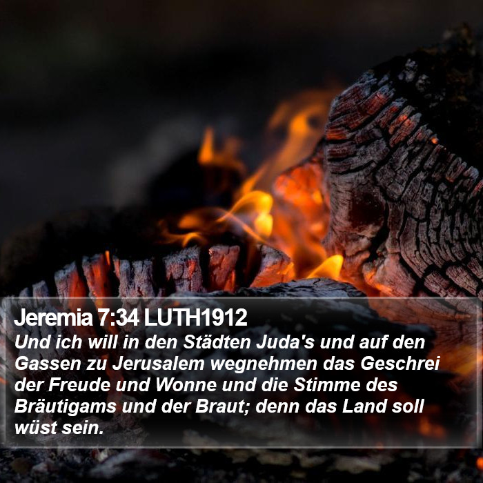 Jeremia 7:34 LUTH1912 Bible Study