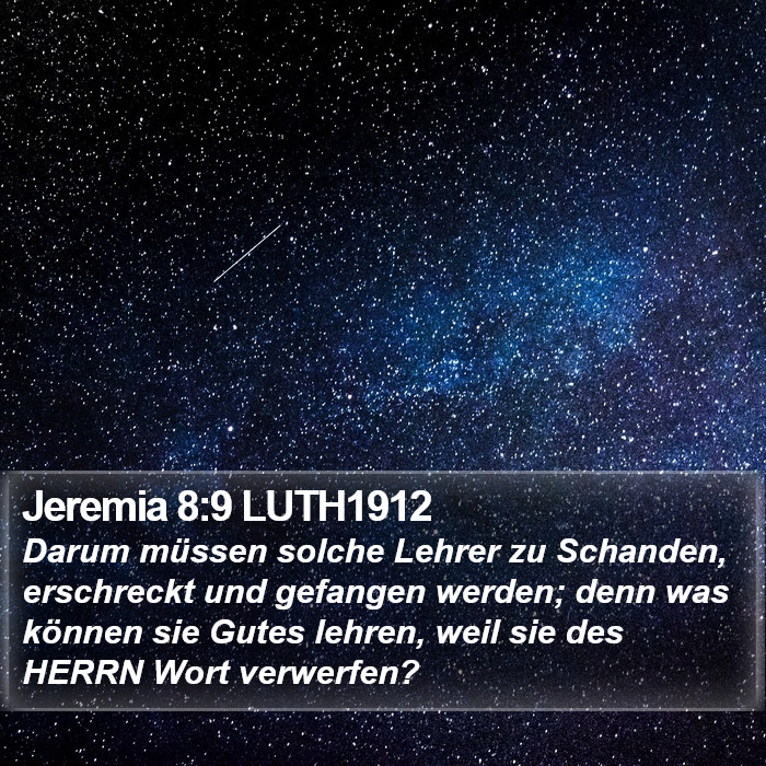 Jeremia 8:9 LUTH1912 Bible Study