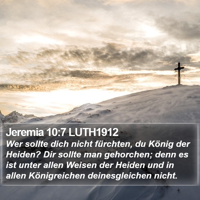 Jeremia 10:7 LUTH1912 Bible Study