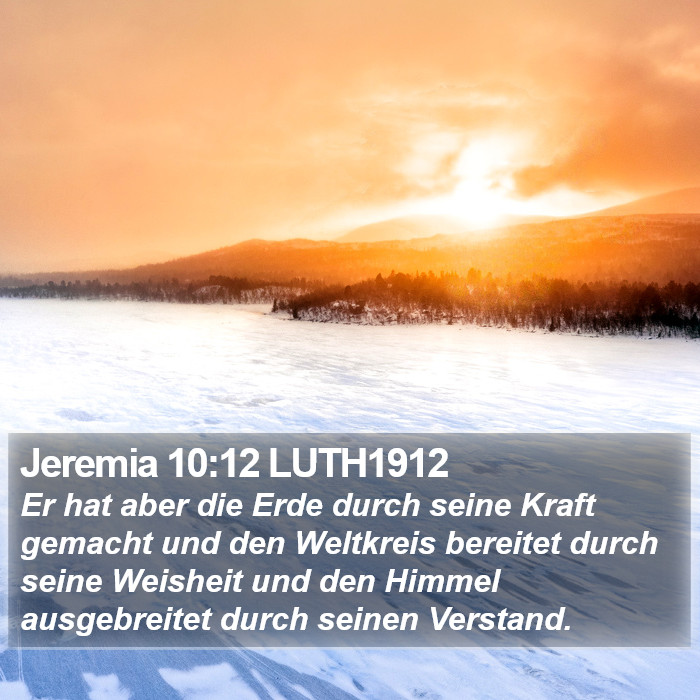 Jeremia 10:12 LUTH1912 Bible Study