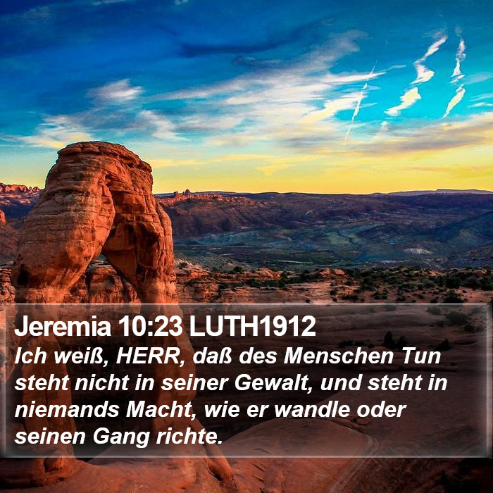 Jeremia 10:23 LUTH1912 Bible Study