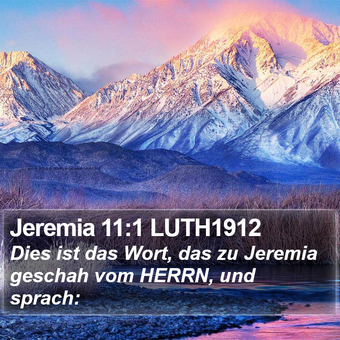 Jeremia 11:1 LUTH1912 Bible Study