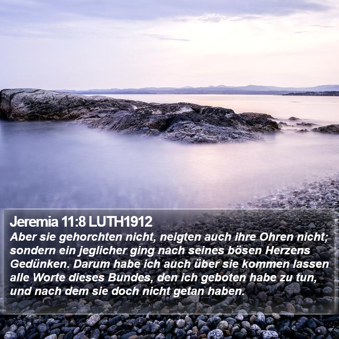 Jeremia 11:8 LUTH1912 Bible Study