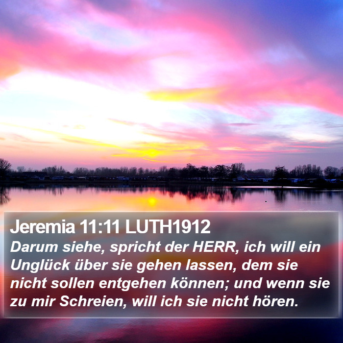 Jeremia 11:11 LUTH1912 Bible Study