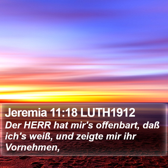 Jeremia 11:18 LUTH1912 Bible Study