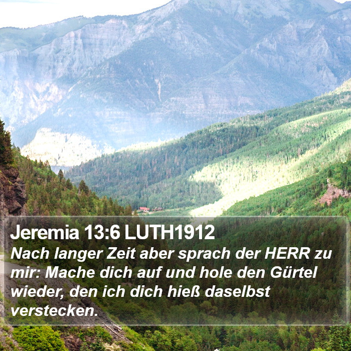 Jeremia 13:6 LUTH1912 Bible Study