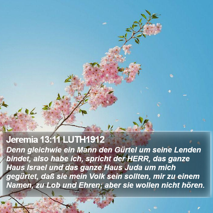 Jeremia 13:11 LUTH1912 Bible Study