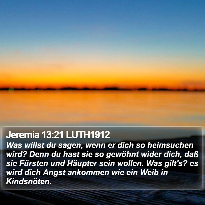Jeremia 13:21 LUTH1912 Bible Study