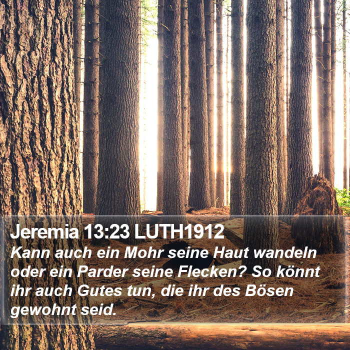 Jeremia 13:23 LUTH1912 Bible Study