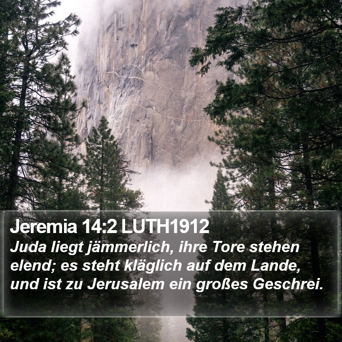 Jeremia 14:2 LUTH1912 Bible Study