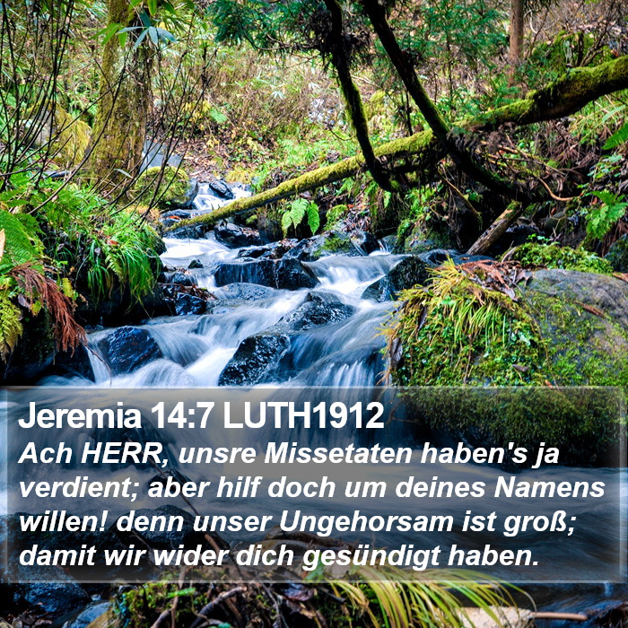 Jeremia 14:7 LUTH1912 Bible Study