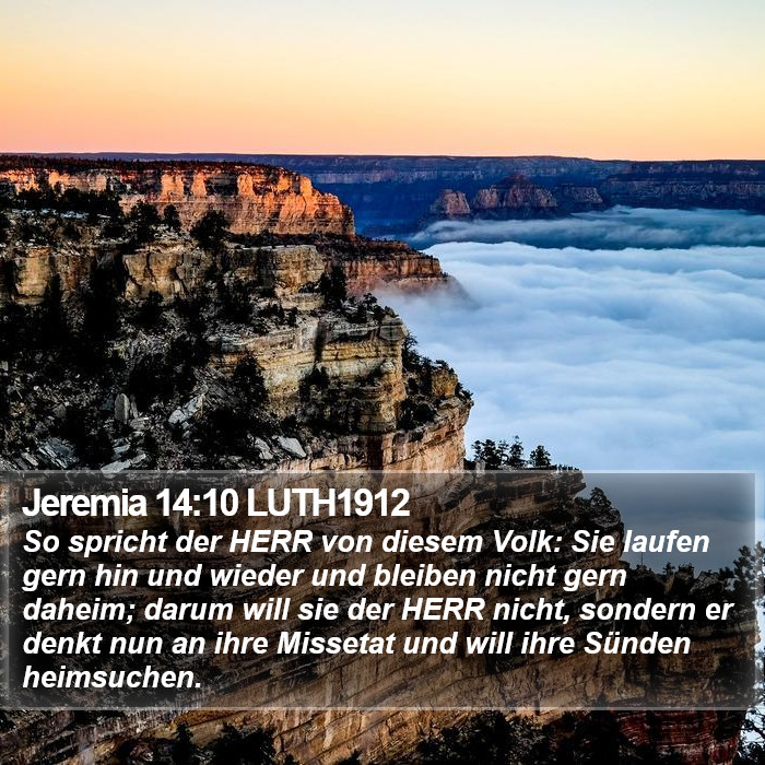 Jeremia 14:10 LUTH1912 Bible Study