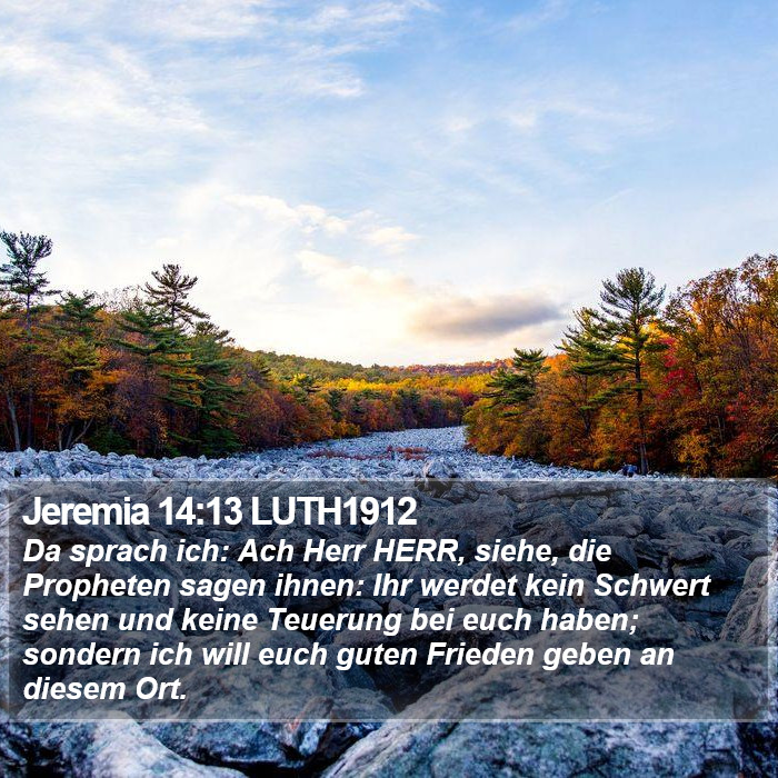 Jeremia 14:13 LUTH1912 Bible Study