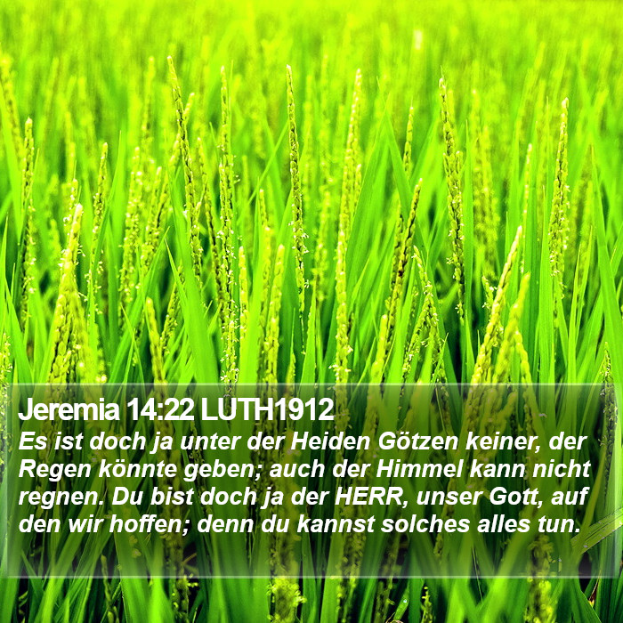 Jeremia 14:22 LUTH1912 Bible Study
