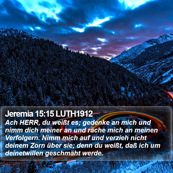 Jeremia 15:15 LUTH1912 Bible Study