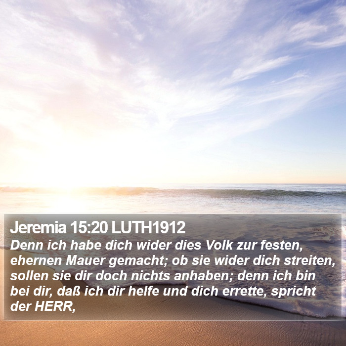 Jeremia 15:20 LUTH1912 Bible Study