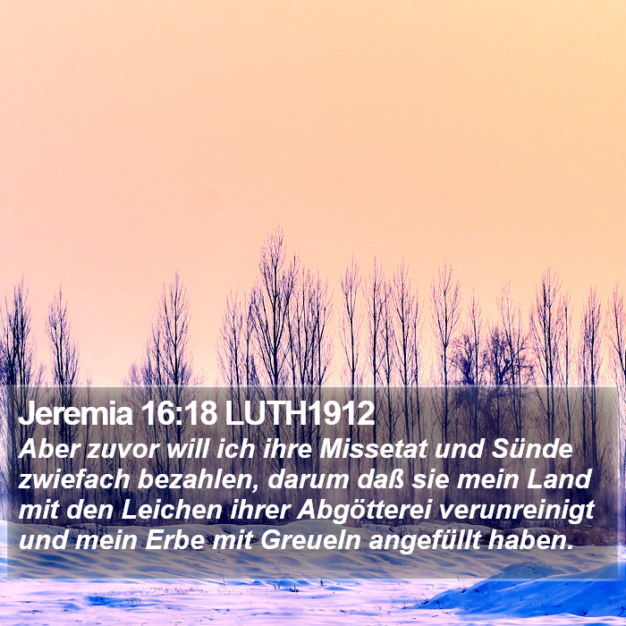 Jeremia 16:18 LUTH1912 Bible Study