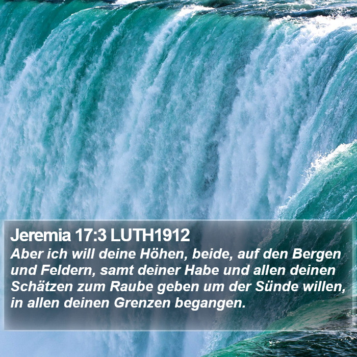 Jeremia 17:3 LUTH1912 Bible Study