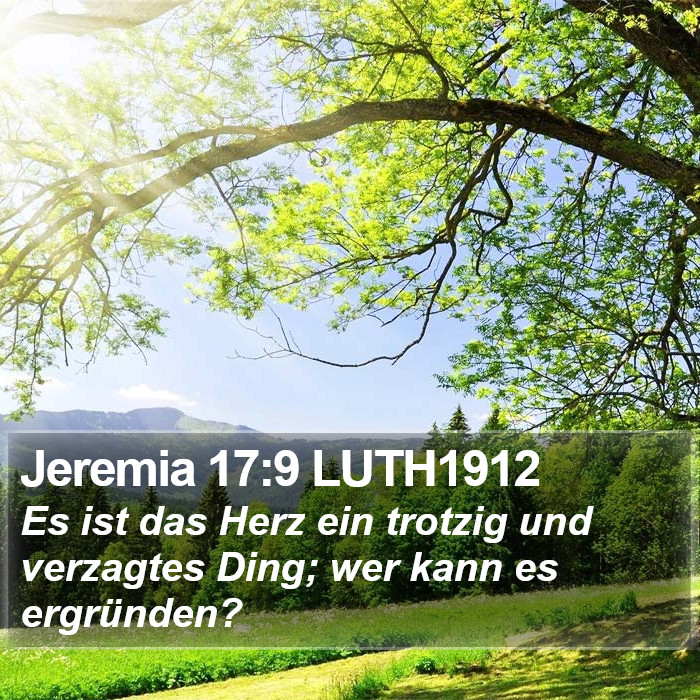 Jeremia 17:9 LUTH1912 Bible Study