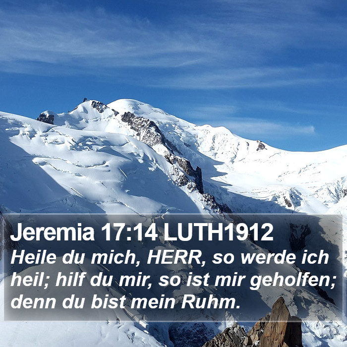 Jeremia 17:14 LUTH1912 Bible Study