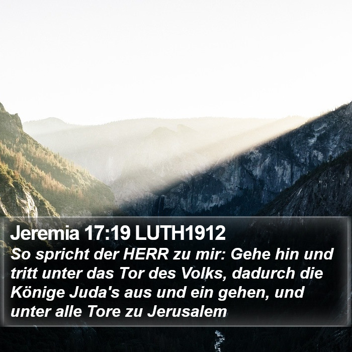 Jeremia 17:19 LUTH1912 Bible Study