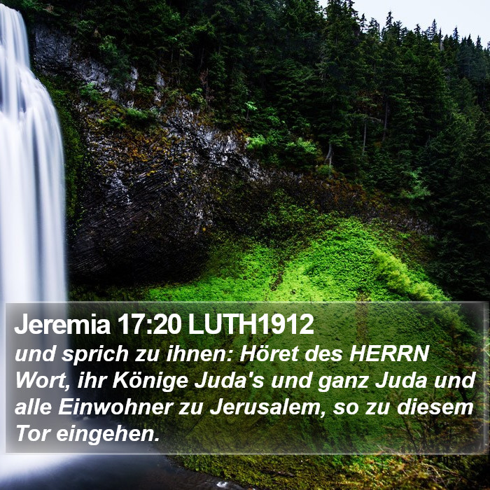 Jeremia 17:20 LUTH1912 Bible Study