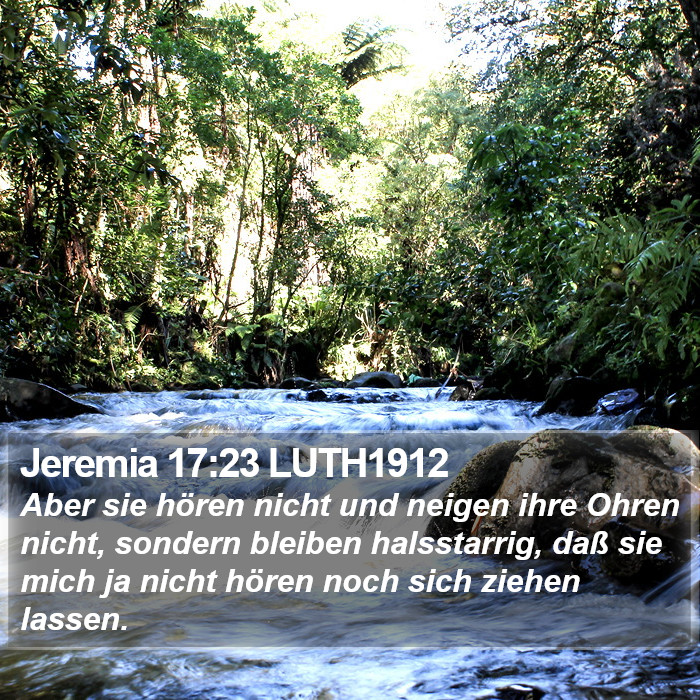 Jeremia 17:23 LUTH1912 Bible Study