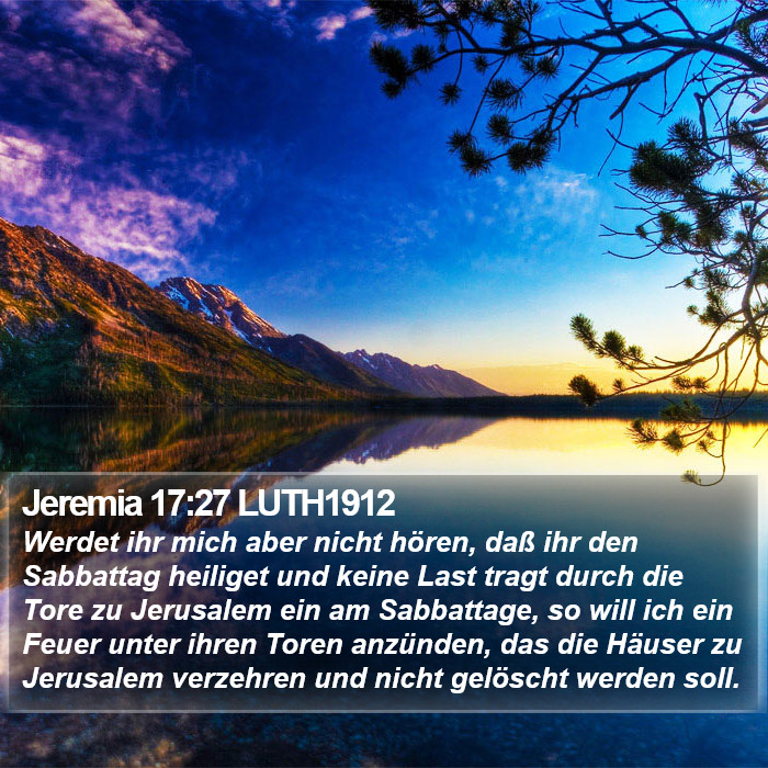 Jeremia 17:27 LUTH1912 Bible Study