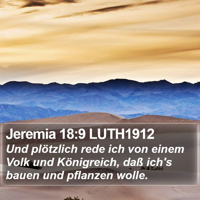 Jeremia 18:9 LUTH1912 Bible Study