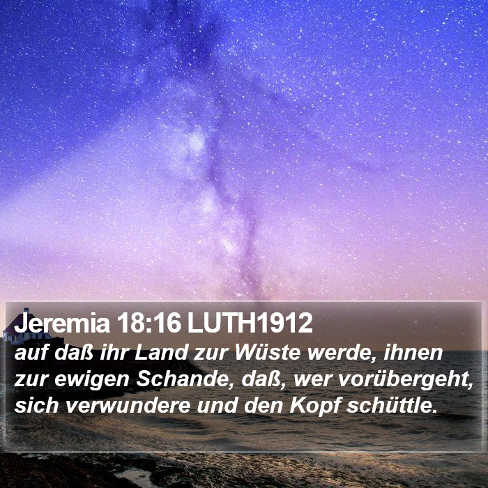 Jeremia 18:16 LUTH1912 Bible Study