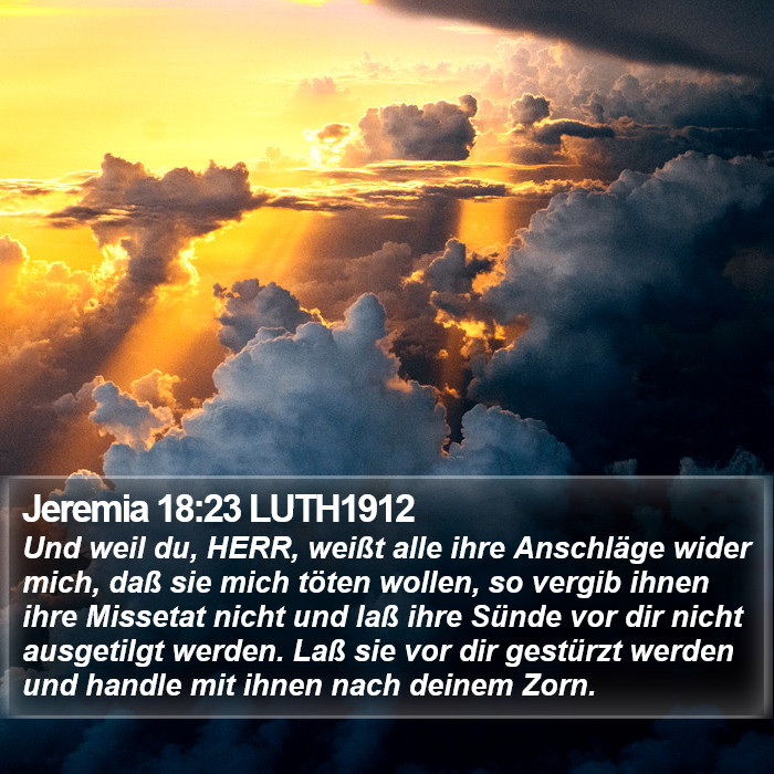 Jeremia 18:23 LUTH1912 Bible Study