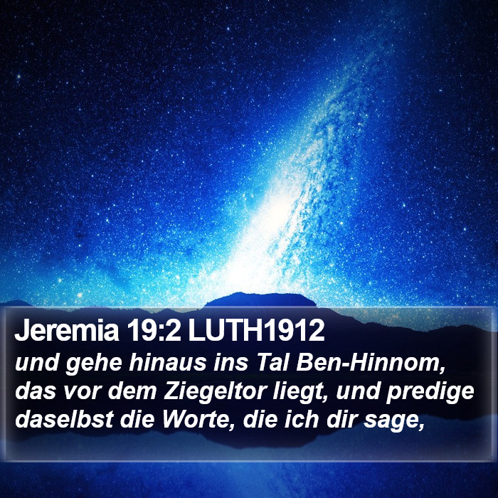 Jeremia 19:2 LUTH1912 Bible Study
