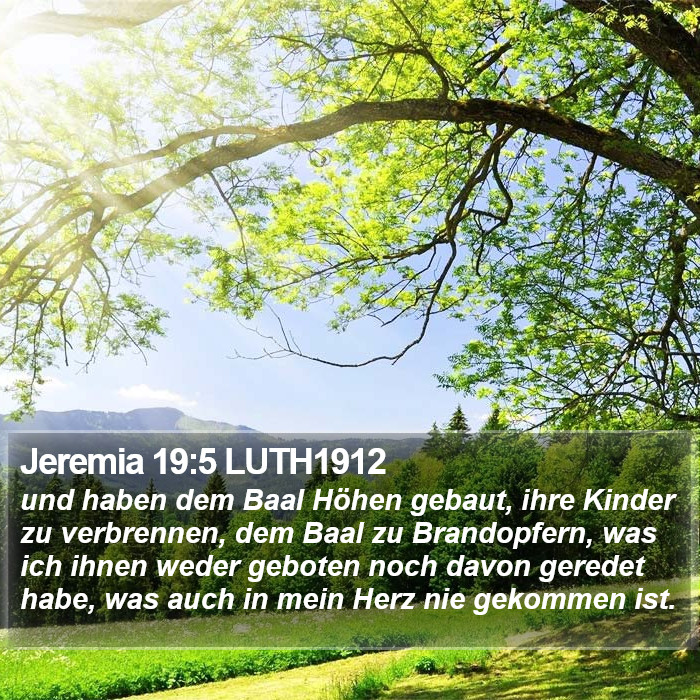 Jeremia 19:5 LUTH1912 Bible Study