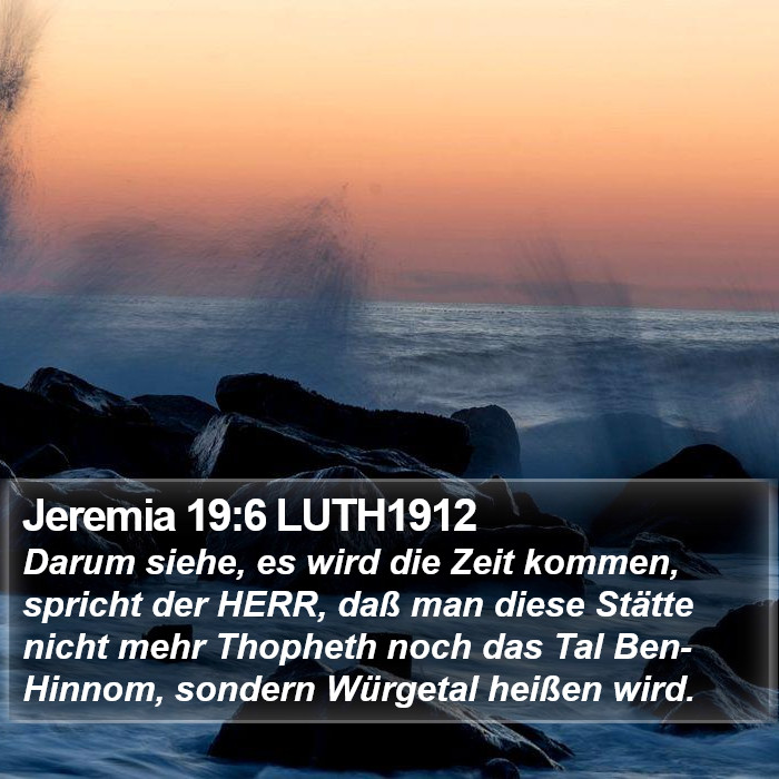 Jeremia 19:6 LUTH1912 Bible Study